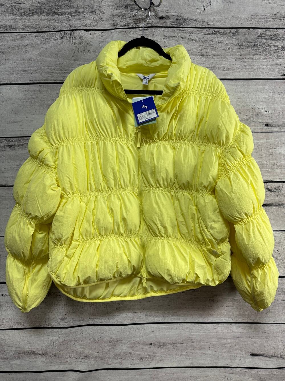 NWT Ladies Joy Lab Yellow Puffer Jacket - XXL